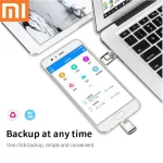 Original XIAOMI 2TB Metal U Disk 2 IN 1 OTG 1024GB 64GB Flash Drive USB 3.1 512gb 1TB Pen Drives Memory Stick Type C Adapter