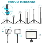 Photography LED Video Light Panel Lighting Photo Studio Lamp Kit For Shoot Live Streaming Youbube With Tripod Stand RGB Filters