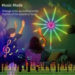 RGBIC LED Firework Lights String Bluetooth APP Control Sync Music USB 5V Dream Color Light Garland Wedding Party Christmas Decor