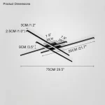 Black chandelier master bedroom lamps living room lamp led ceiling lamp Energy saving light creative guest bedroom strip lights