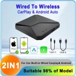 Carplay AI Box  Wireless Android Auto Smart TV Box Android 13 For Youtube Netflix Toyota Mazda Hyundai Haval GMC Ford MG VW Kia