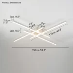 Black chandelier master bedroom lamps living room lamp led ceiling lamp Energy saving light creative guest bedroom strip lights