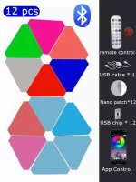 Home RGB Wall Lamp LED Triangle APP Control Quantum Light Suitable For TV Background, Game Room Decoration, Night Light