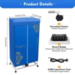 Clothes Dryer Portable Travel Dryer Machine, Portable Dryer for Apartments, New Generation Electric Clothes Drying EU