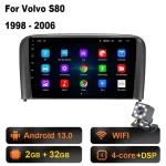 Car Radio For VOLVO S80 1998-2006 2Din Car Multimedia Android Octa Core Car Stereo DVD GPS Navigation Player QLED Screen Carplay