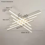 Black chandelier master bedroom lamps living room lamp led ceiling lamp Energy saving light creative guest bedroom strip lights
