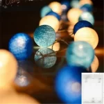 LED Cotton Balls String Lights Battery or USB Powered Fairy Garland Lighting Strings Christmas Holiday Wedding Party Decoration