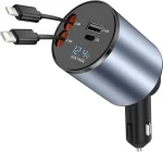 100W Super Fast USB C Car Charger 4 in 1 Car Charger 31.5