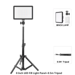 8/12 Inch LED Photography Video Light Panel Lighting Photo Studio Lamp Kit For Shoot Live Streaming Youbube With Tripod Stand