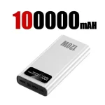 200000mAH 120W Power Bank Super Fast Charging Battery High Capacity Digital Display External Battery For iphone Samsung Xiaomi