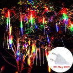 30/50CM LED Meteor Shower Rain Lights Waterproof Falling Raindrop Fairy String Light for Christmas Holiday Party Patio Decor