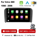 Car Radio For VOLVO S80 1998-2006 2Din Car Multimedia Android Octa Core Car Stereo DVD GPS Navigation Player QLED Screen Carplay