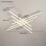 Black chandelier master bedroom lamps living room lamp led ceiling lamp Energy saving light creative guest bedroom strip lights