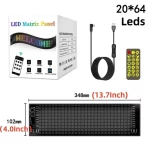 5V USB LED Matrix Pixel Panel Multilingual APP DIY Graffiti Scrolling Text Animation Display Car Remote Truck Devil’s Eye Lights