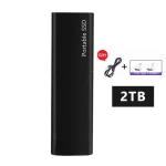 Portable SSD 1TB 2TB External Hard Disk High Speed Solid State Drive USB3.1 Type-C Storage Device for Laptop/Desktop/Mac/PC 64GB