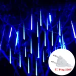 30/50CM LED Meteor Shower Rain Lights Waterproof Falling Raindrop Fairy String Light for Christmas Holiday Party Patio Decor