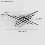 Black chandelier master bedroom lamps living room lamp led ceiling lamp Energy saving light creative guest bedroom strip lights