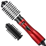 Hot Air Brush Styler 3 In 1 Rotating Electric Hair Straightener Curler Comb Roller One Step Electric Ion Blow Dryer Brush