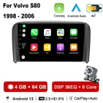 Car Radio For VOLVO S80 1998-2006 2Din Car Multimedia Android Octa Core Car Stereo DVD GPS Navigation Player QLED Screen Carplay