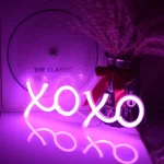 LED Neon Sign For Wedding Decoration XOXO Love Neon Strip Lights Garden Home Bedroom Wall Decor Neon Party Sign Gift Night Light