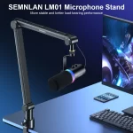 SEMNLAN Microphone Boom Arm Stand With Professional Desktop PC Mobile Game Live Recording Adjustable Cantilever Heavy Duty LM01