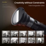 SIDANDE Videography Flashlight Zoomable Photography Fill Light Ambience Light with 1/4” Thread for Camera Stand Cage