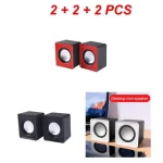 2~6PCS Portable Mini Computer Speaker Wired Small Speakers Universal Stereo Sound Surround For Home PC Desktop Laptop Notebook