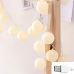 LED Cotton Balls String Lights Battery or USB Powered Fairy Garland Lighting Strings Christmas Holiday Wedding Party Decoration