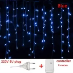 Garland Street Wedding Decoration Garden Christma Decor Outdoor LED 4×0.6m Holiday Light for Patio Fairy String Curtain Light