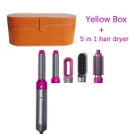 2024 New 5 in 1 Hair Dryer Kit Air Hot Comb Set Professional Curling Iron Hair Straightener Styling For Dyson Airwrap