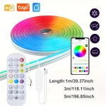 USB LED Strip Light Strip With RGB Neon Light 96LED/M Light Tuya WiFi APP Control Silicone IP65 Waterproof Light Strip For Decor