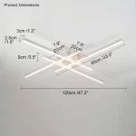 Black chandelier master bedroom lamps living room lamp led ceiling lamp Energy saving light creative guest bedroom strip lights
