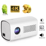 T100 Android 9 1+16G 1080P Projector Full Decode 4K Projetor Dual 6G Wifi6 BT5.2 180Ansi Cinema Home Keystone HDMI Proyector