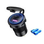 60W PD Type C/QC 3.0 USB Car Charger with Switch Socket Power Outlet Adapter Waterproof For 12V 24V Car Truck Boat RV Motorcycle