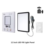 8/12 Inch LED Photography Video Light Panel Lighting Photo Studio Lamp Kit For Shoot Live Streaming Youbube With Tripod Stand