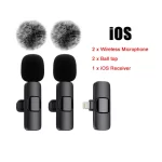 GAMINJA K9 Wireless Lavalier Microphone For Android iPhone Portable Audio Video Recording Interviews Plug&Play Noise Reduction