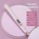 Negative Ion Essential Oil Hair Care Curler Hair Straightener 2-In-1, 10s Fast Heating And Long-lasting Styling Hair Appliance