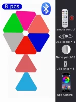 Home RGB Wall Lamp LED Triangle APP Control Quantum Light Suitable For TV Background, Game Room Decoration, Night Light