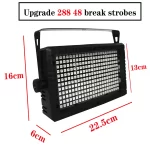 Stephanie 288 LED Strobe Flash Light Sound Control Activated Speed Adjustable Stage Disco DJ Home Party KTV Wedding Lighting