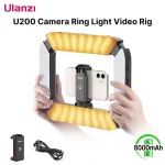 Ulanzi U-200 Ring Light Photography Led Video light BI-color Camera With phone clip cold shoe for Youtube Live Rig lamp