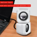 VIKEFON Jt016 Laptop Desktop Computer Mini Audio USB Wired Mini Speaker Multimedia 3D Surround HIFI Sound Quality Subwoofer