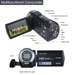 Video Camera Full HD 1080P Digital Camcorder Ordro V12 Infrared Night Vision Home Use Camara for Youtuber Beginner Vlogging