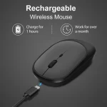 Xiaomi Wireless Mouse Bluetooth-compatible 2.4G Silent Mice Adjustable DPI Ergonomic Design USB Rechargeable Gaming Office Mouse