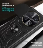 For Huawei nova 12i Case Shockproof Armor Car Magnetic Holder Ring Funda For Huawei Nova 12i 12 i Nova12i 4G Lens Protect Cover