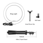 SH 10 inch 26cm Ring Light With Tripod Stand Usb Charge Selfie Led Dimmable Photography Video Lamp For Makeup Live Stream