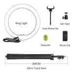 SH 10 inch 26cm Ring Light With Tripod Stand Usb Charge Selfie Led Dimmable Photography Video Lamp For Makeup Live Stream