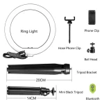 SH 10 inch 26cm Ring Light With Tripod Stand Usb Charge Selfie Led Dimmable Photography Video Lamp For Makeup Live Stream