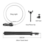 SH 10 inch 26cm Ring Light With Tripod Stand Usb Charge Selfie Led Dimmable Photography Video Lamp For Makeup Live Stream