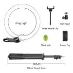 SH 10 inch 26cm Ring Light With Tripod Stand Usb Charge Selfie Led Dimmable Photography Video Lamp For Makeup Live Stream