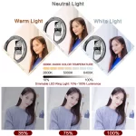 SH 10 inch 26cm Ring Light With Tripod Stand Usb Charge Selfie Led Dimmable Photography Video Lamp For Makeup Live Stream